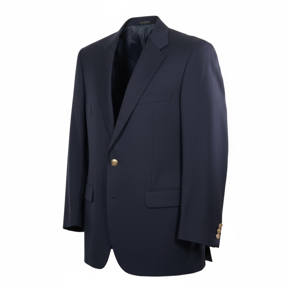 Burberry’s Men’s Navy Wool Blazer 42R | Classic Power Suiting w/ Gold‎ Buttons